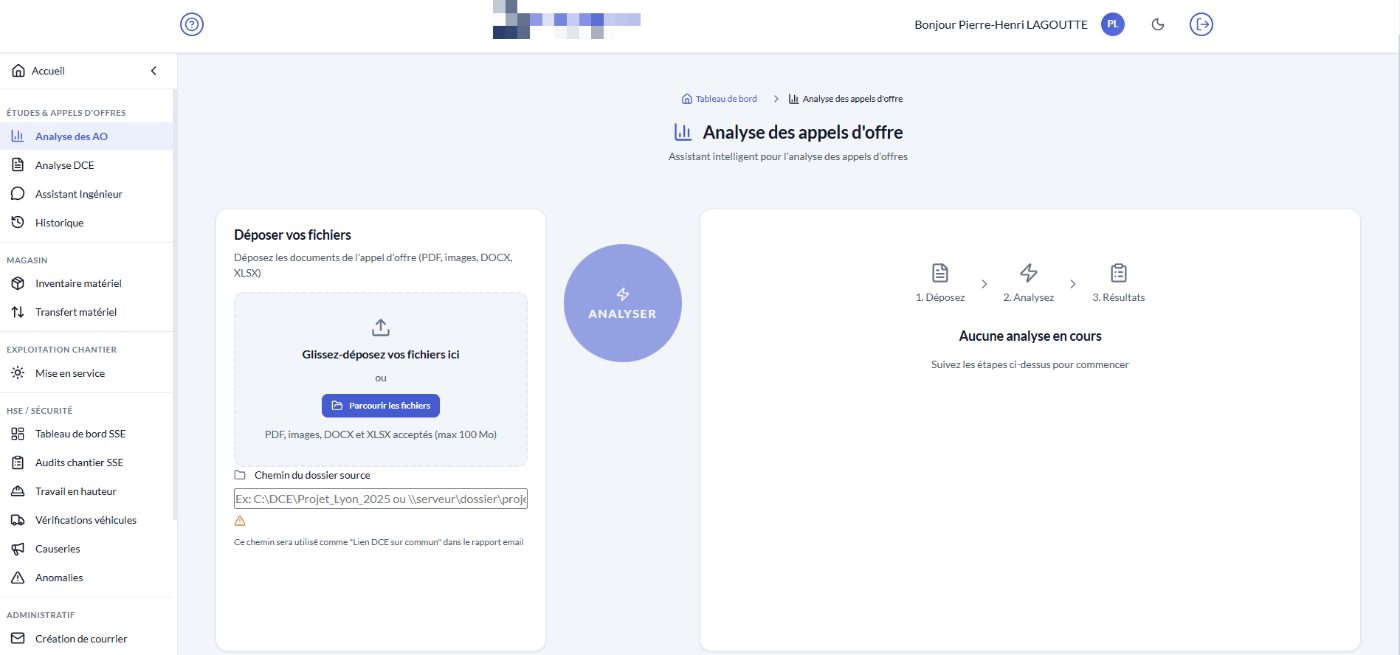 Assistant ingénieur pour analyse d'appels d'offres