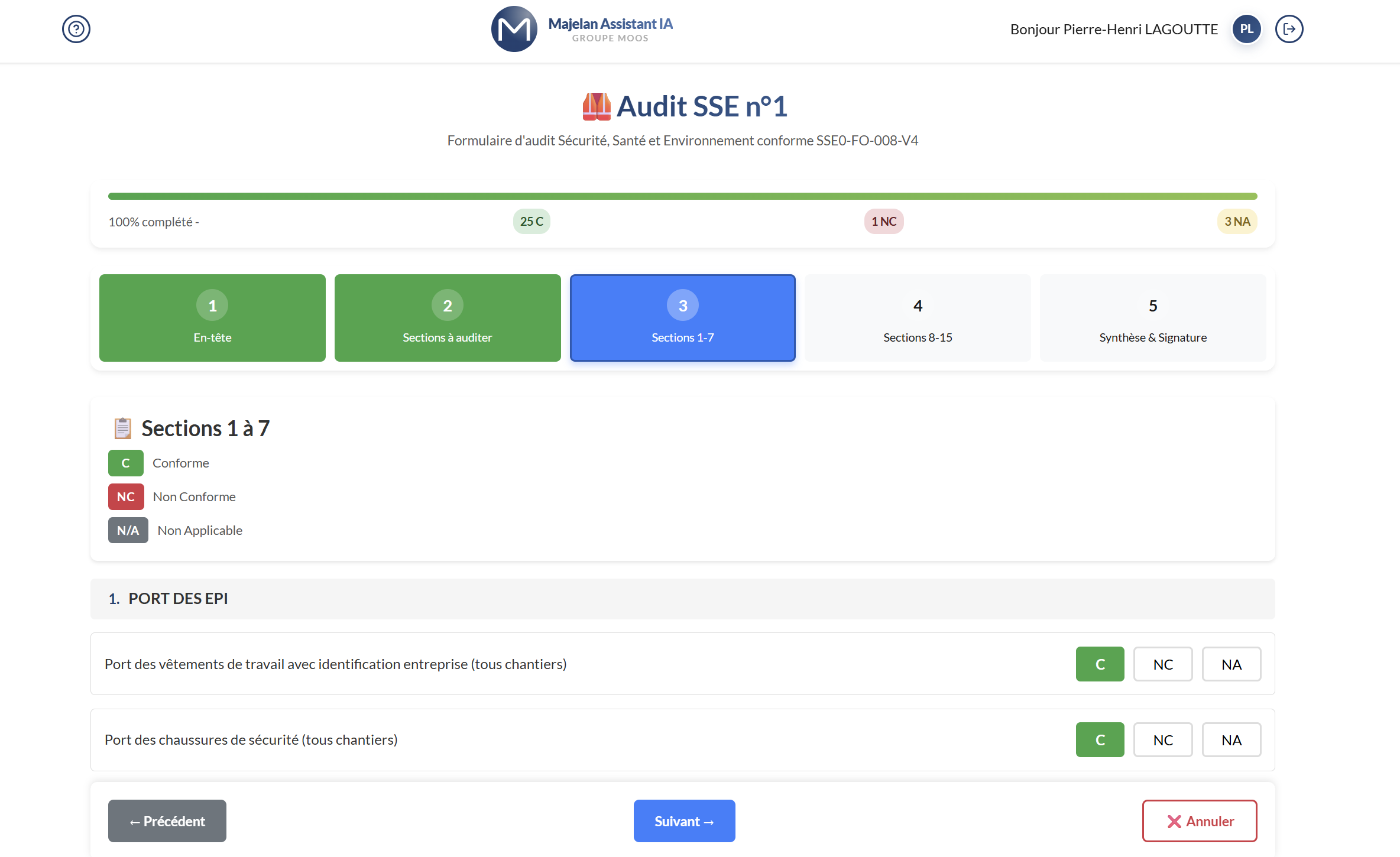 Assistant sécurité - audit SSE