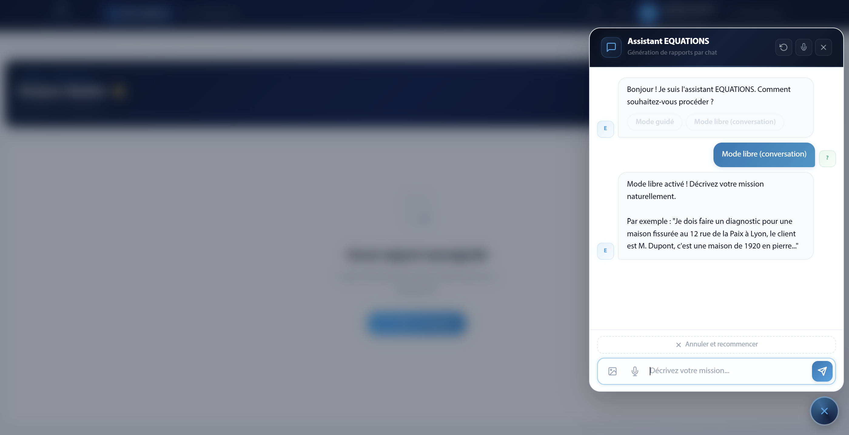 Génération guidée de rapport