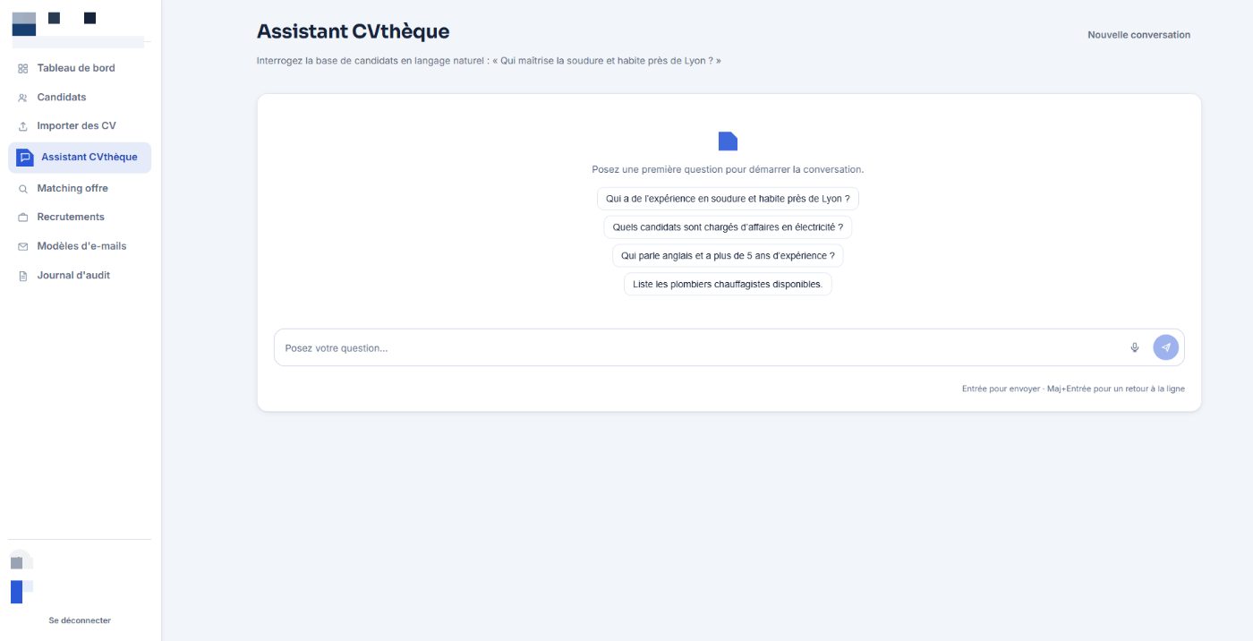 CVthèque - assistant en langage naturel